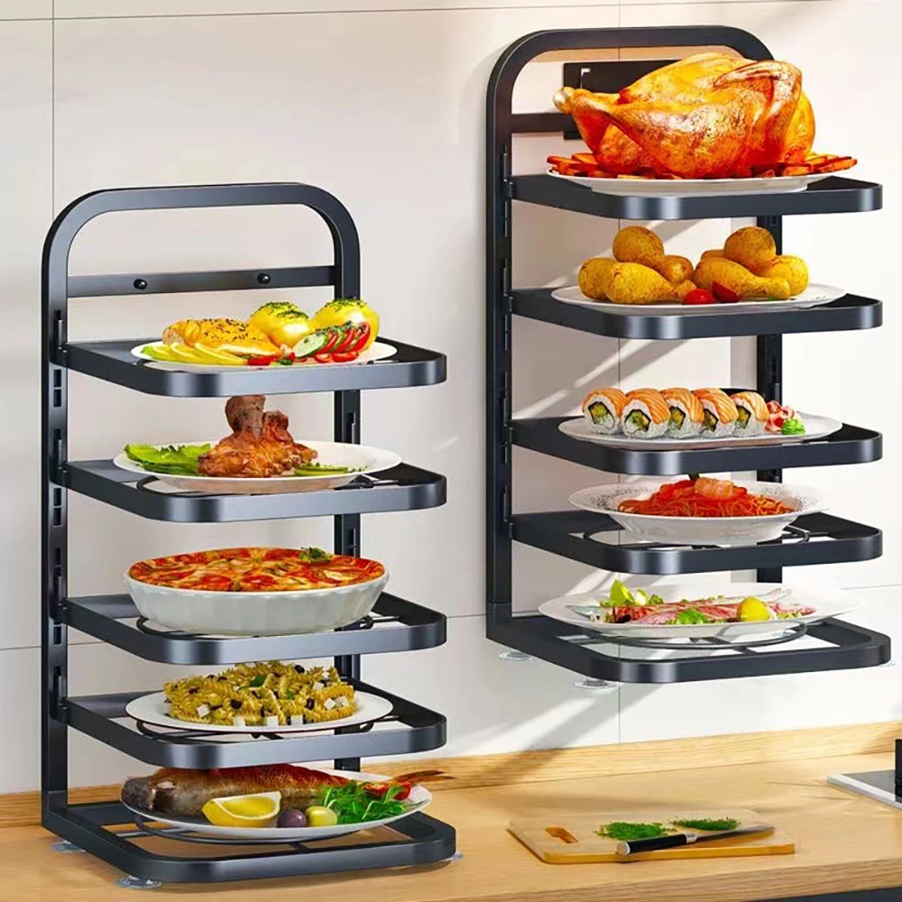 Adjustable Pot Rack Multi-Layer Pan Kitchen Organizer Storage Mi25477