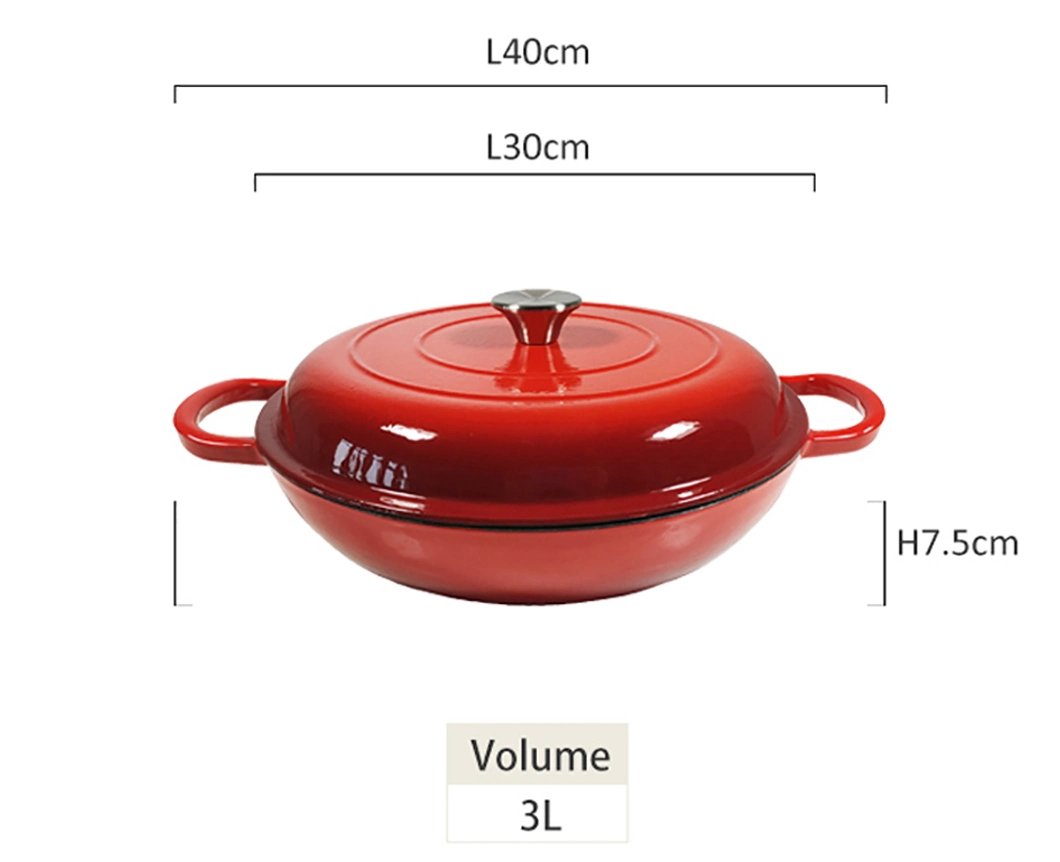 Pink Enamel Coating Cookware Cocotte Cast Iron Casserole Cooking Pots