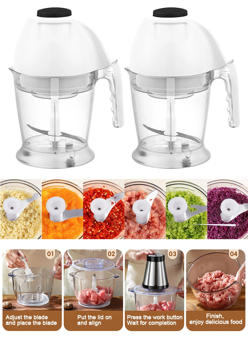 Kitchen Appliance Ginger Onion Garlic Chopper Mini Chopper Food Processor Homemade Baby Food Machine Electric Food Chopper