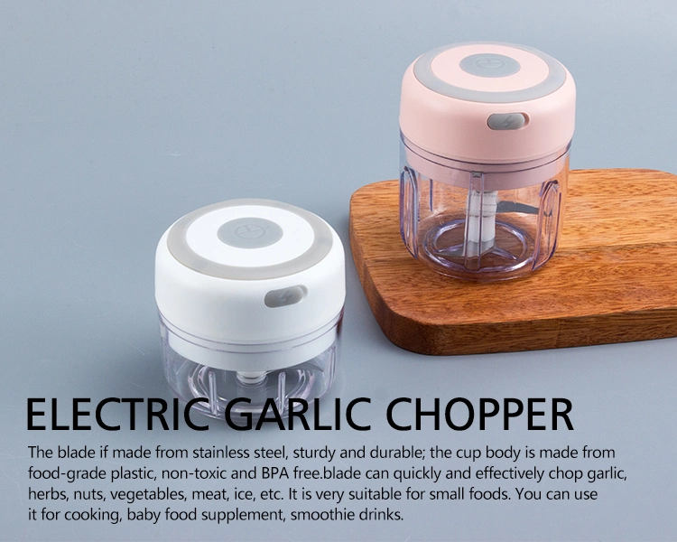 Automatic Garliczoom Crusher Press Food Slicer Speedy Blender Mincer Meat Masher USB Wireless Electric Mini Garlic Chopper