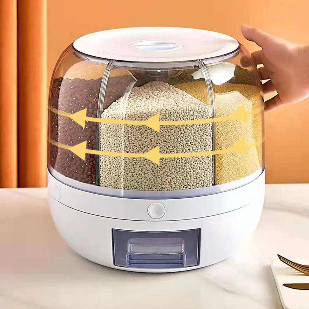 Rice Kitchen Moisture-Proof Rotating Food Grain Cereal Storage Dispenser