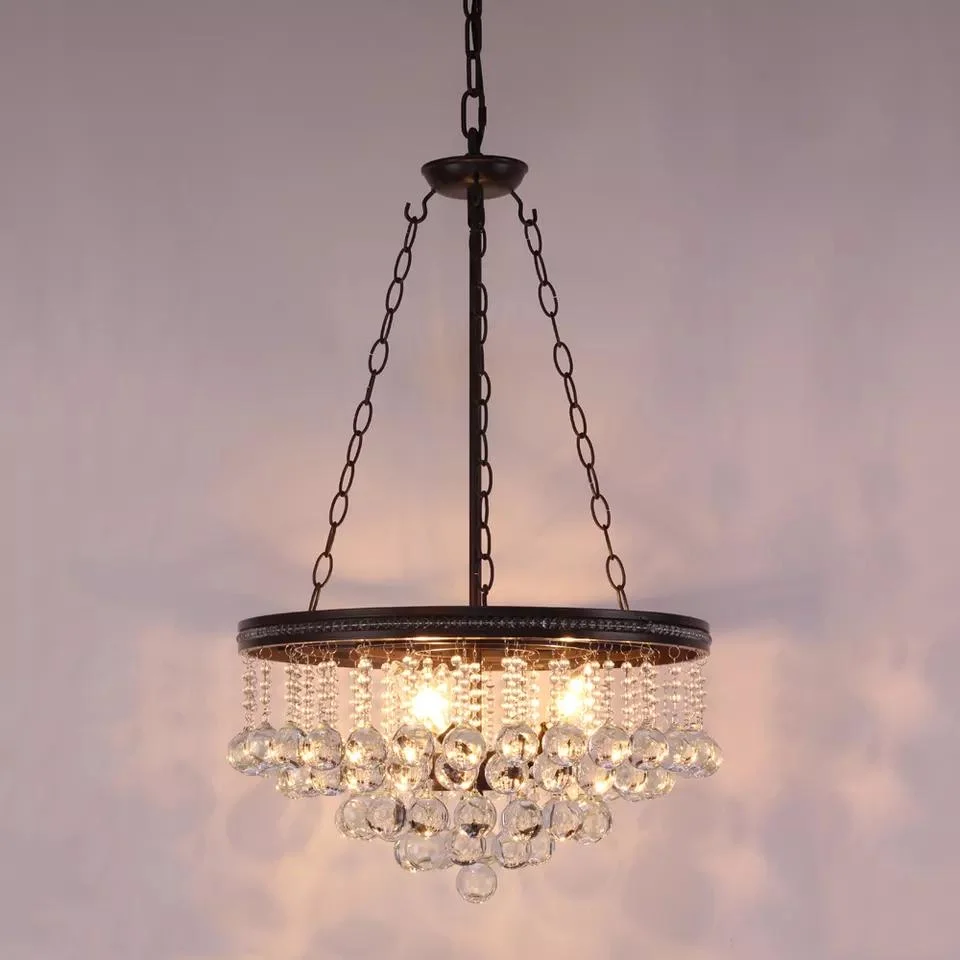 Modern Crystal Chandelier Dining Room Kitchen Island Indoor Luxury Pendant Light Chain Light Fixture