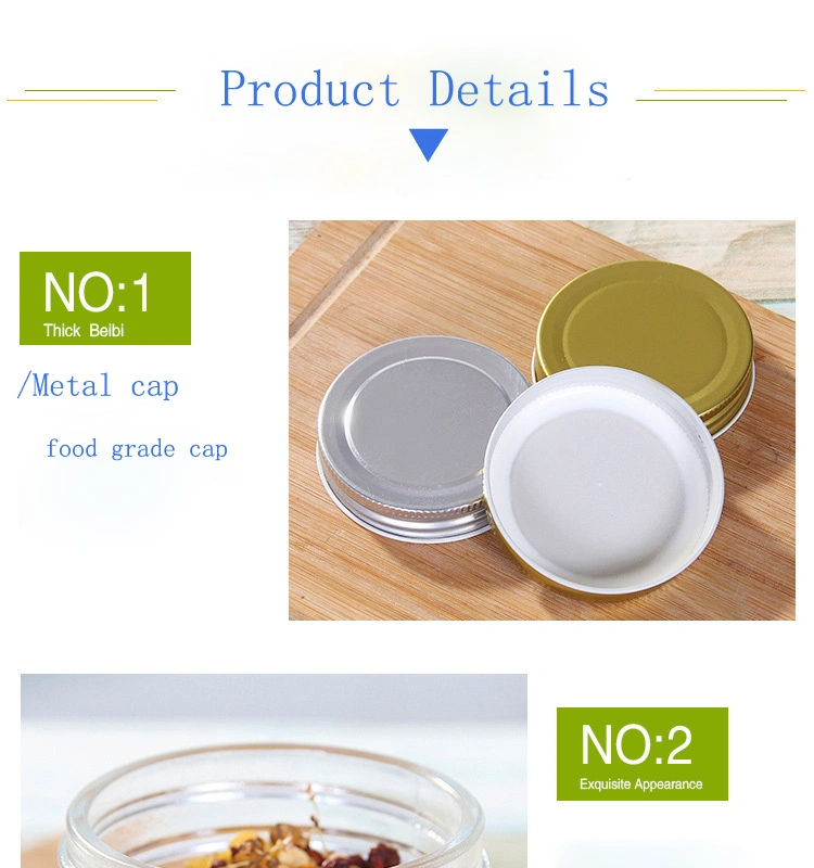 Creative Food Storage with Metal Lids Glass Jar