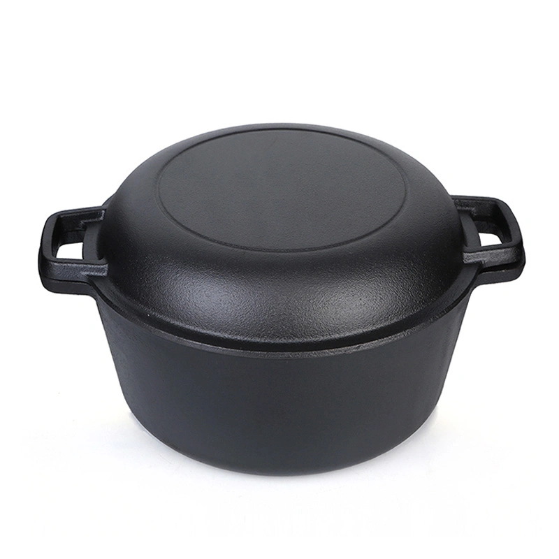 New Design Pre-Seasoned Casserole Cast Iron Double Dutch Oven