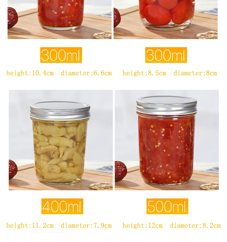 Creative Food Storage with Metal Lids Glass Jar