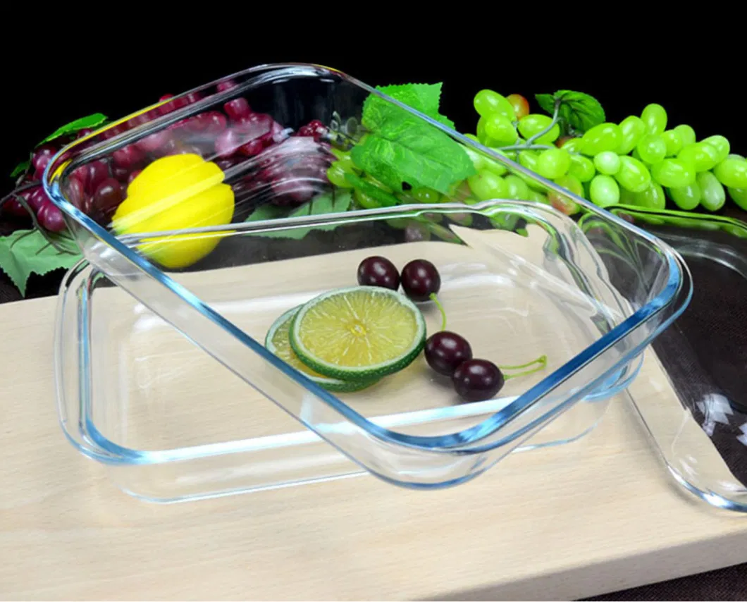 High Quality Tempered Glass Baking Tray Dishes Bakeware Set with Lid