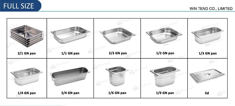 All Type Stainless Steel Food Storage Container Gn Pan for Kitchen