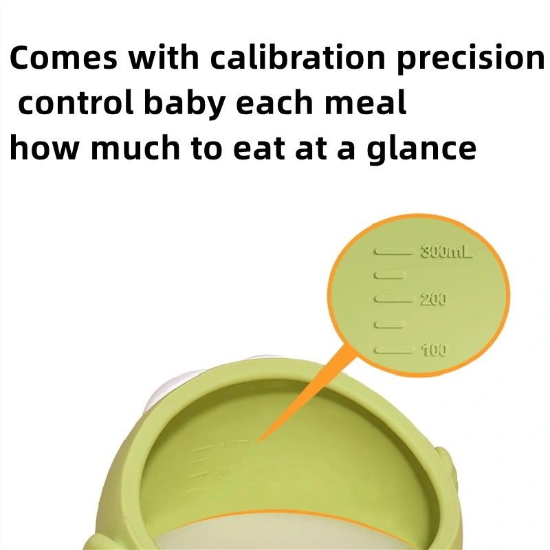 Puffer Baby Silicone Complementary Food Cutlery Suction Cup Bowl Anti Fall Learn to Eat