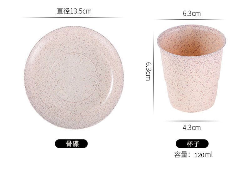 Saucer and Other Dishes of Compostable Low Price Rice Husk Biodegradable Dinner Plates Sets Children Tableware