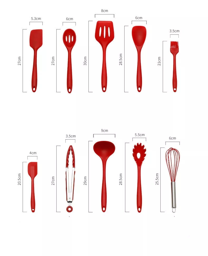 Best Matchhigh Quality Silicone Spatula Spoon Set for Kitchen Baking Utensil Tool Set