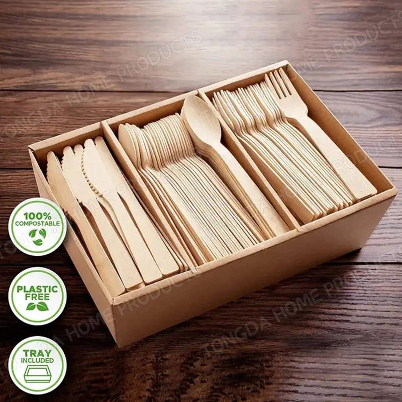 Factory Supply Best Price Bagasse Pulp Disposable Tableware Sugarcane Bagasse Cutlery Set for Dinner