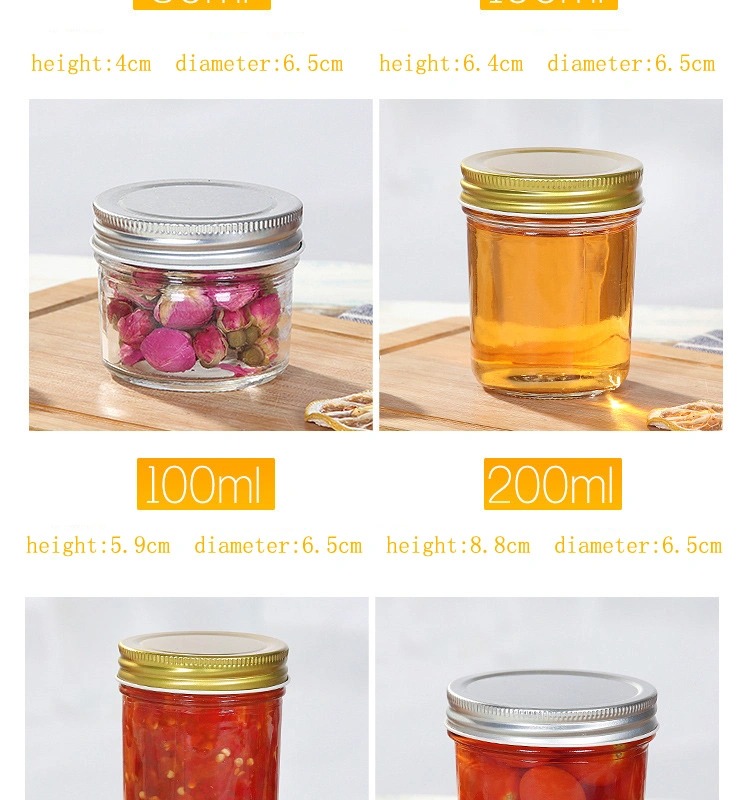 Creative Food Storage with Metal Lids Glass Jar