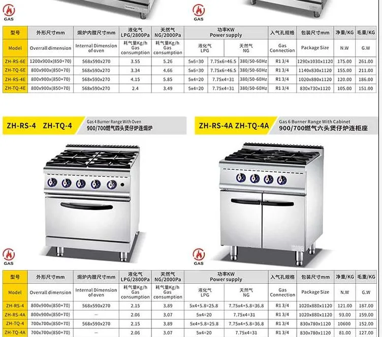 Astar Popular 4 Burner Gas Range Stove Gas Cooker with Oven Big Size