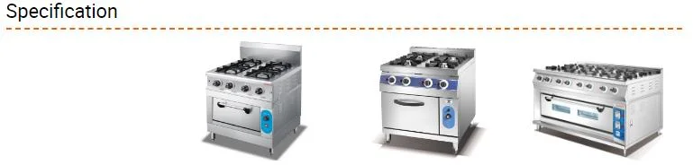 Kitchen Equipment Catering Equipment Manufacturer Cooking Range Gas Cooker Gas Range with Gas Oven (HGR-4G)