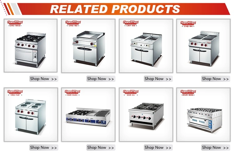 Kitchen Equipment Catering Equipment Manufacturer Cooking Range Gas Cooker Gas Range with Gas Oven (HGR-4G)