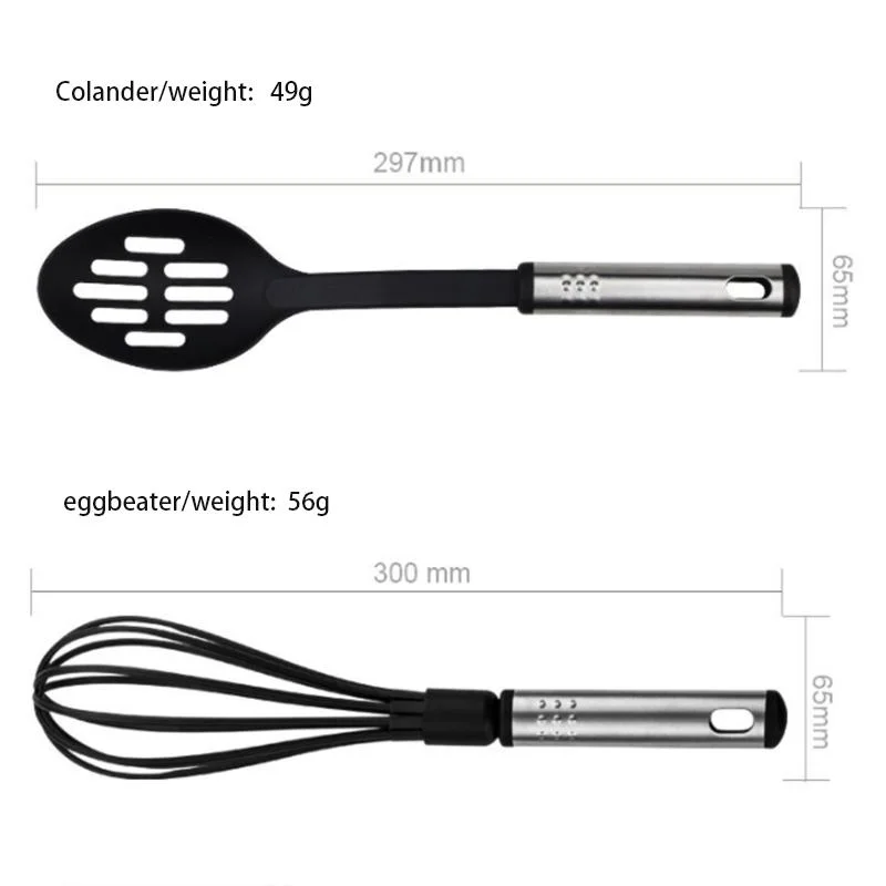 Kitchen Utensils Set 25 Pieces Nylon Stainless Steel Kitchen Utensils Non-Stick Heat Resistant Cooking Utensils Set