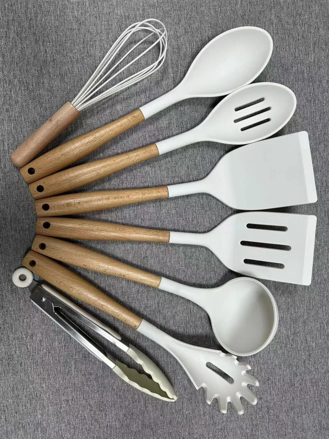 High Quality 8PCS House Gadgets Wooden Handle Cooking Kitchen Utensils Tools Set