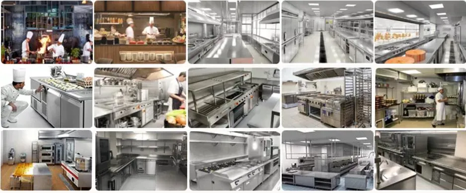 One Stop Solution Commercial Restaurant Kitchen Equipment for Cooking Refrigerating