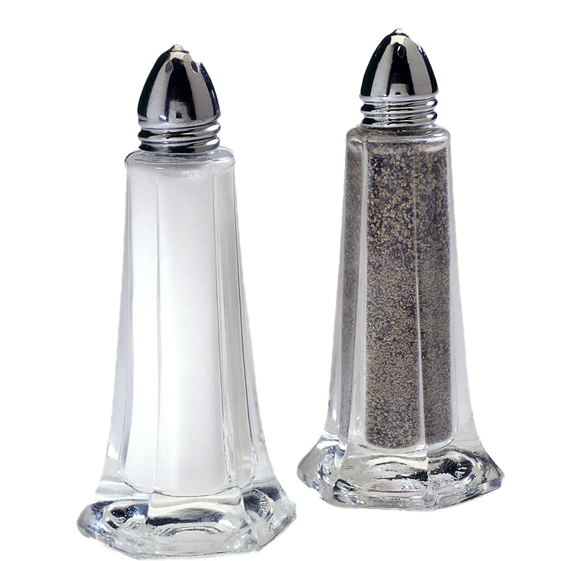 New Design Chili Curry Cumin Powder Salt Storage Bottle Clear 15ml 40ml Sugar Pepper Glass Round Spice Jar with Metal Sift Lid