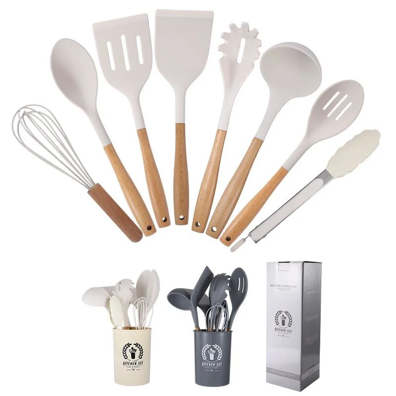 High Quality 8PCS House Gadgets Wooden Handle Cooking Kitchen Utensils Tools Set