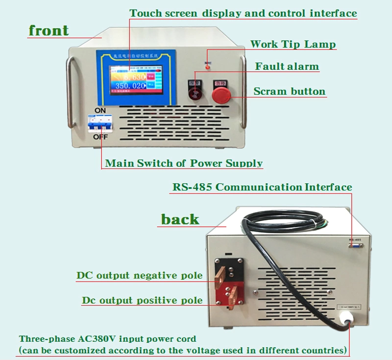 1000V50A High-Power Square Wave Pulse Power Supply 800V Pulse Frequency Adjustable Duty Cycle Single Pulse Power Supply