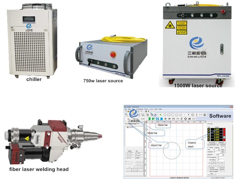 Factory Price 6 Axis Fiber Laser Welding Machine with Feeding Wires for Aluminium Brass Copper