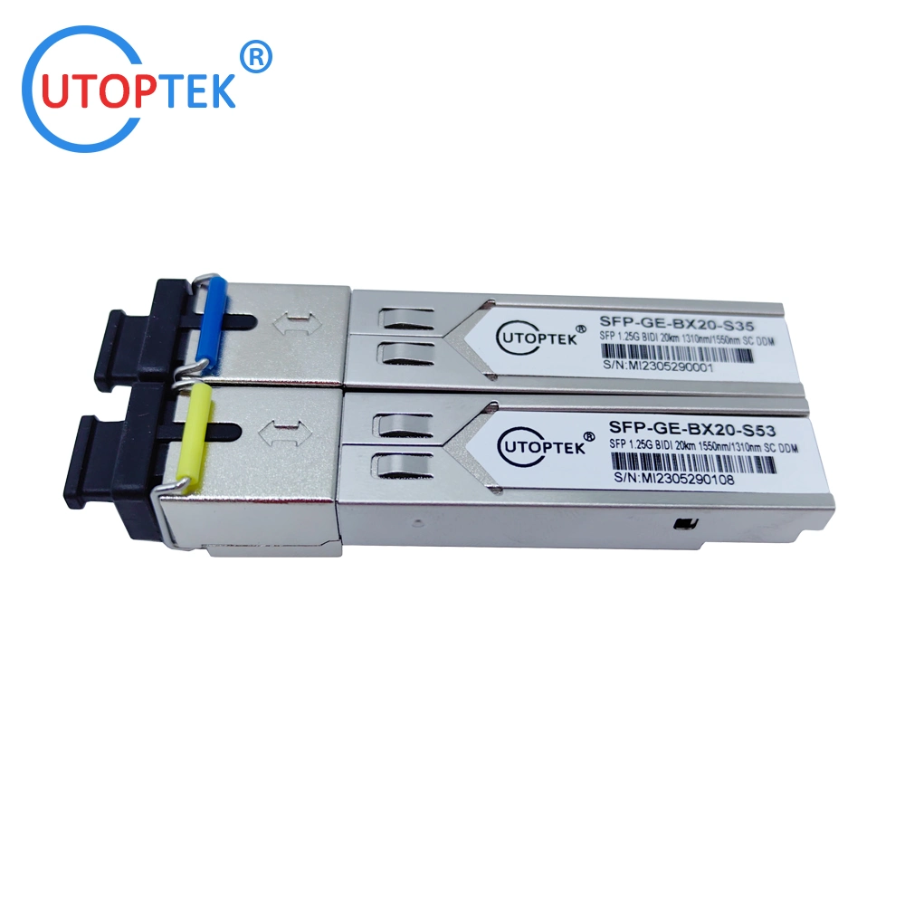 Industrial Wide Temperature 1.25g Bidi Sc 3km 1310/1550nm Ddm Optical Fiber SFP Module