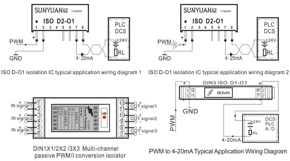 10kHz-19kHz PWM Pulse Width Signal Input to 4-20mA Output Isolated Transmitter