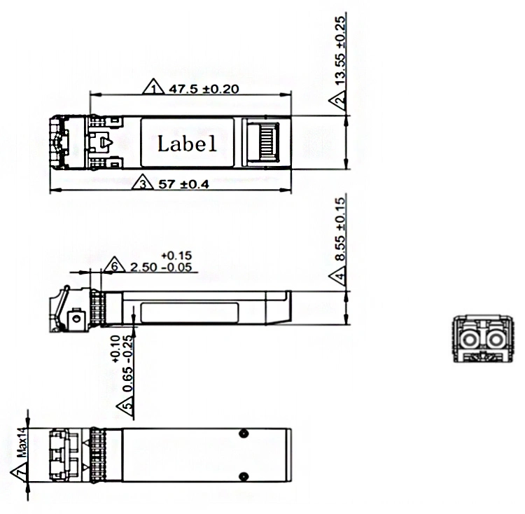 Strong Compatibility 25GB/S 10km LC Duplex SFP28 Fiber Optic Transceivers Network Module