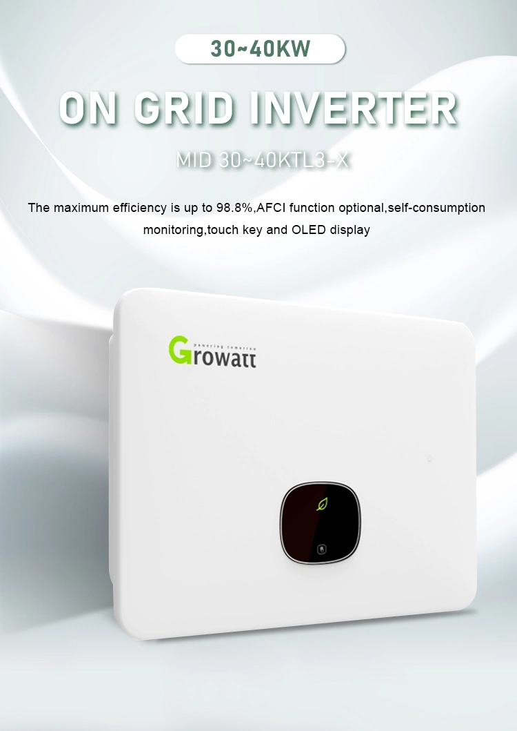 Three Phase Growatt 30kw 50kw on Grid Solar Power Inverters