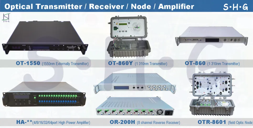 8 Port Reverse Optical Receiver/Node for Hfc Bi-Directional Broad-Band Network