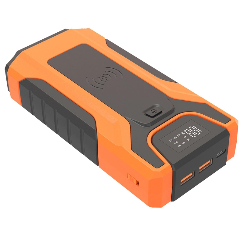 12V Wireless Qi Portable Jump Starter Power Bank for Car