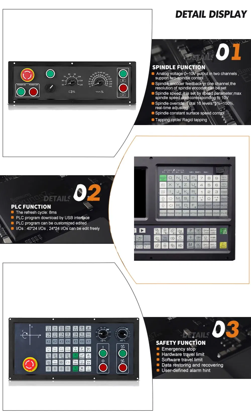 Gh-1000tc-2 Controller 2 Axis CNC Lathe Machinery Controller