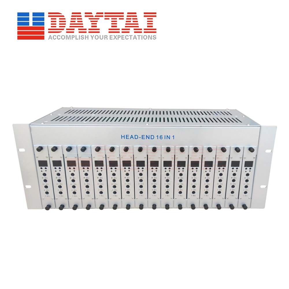 CATV Headend Equipment Analog TV 16 Way Agile Adjacent Modulator