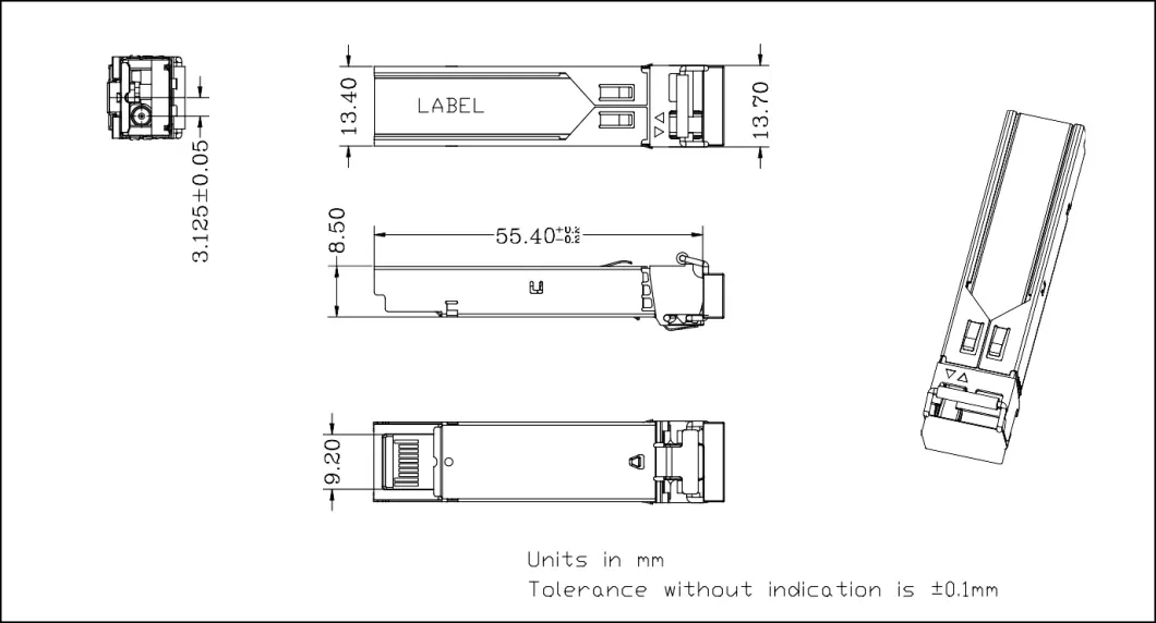 SFP+ 850nm 300m LC Dom Transceiver Module Compatible with Cisco HP SFP-10g-Sr