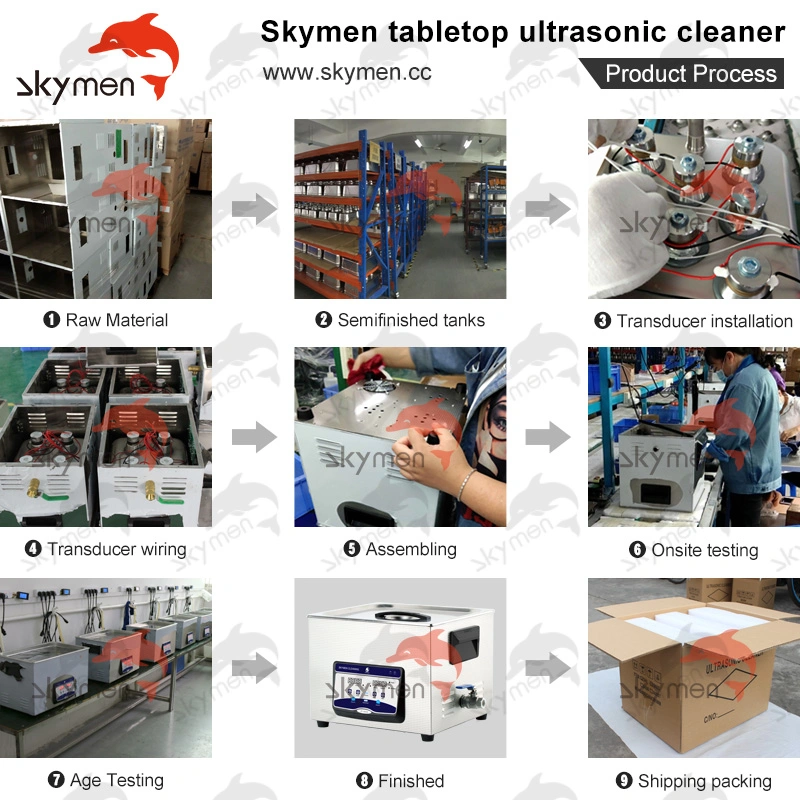 New Arrival Skymen Quality 15L Bench Top Ultrasonic Parts Cleaner Jp-060plus