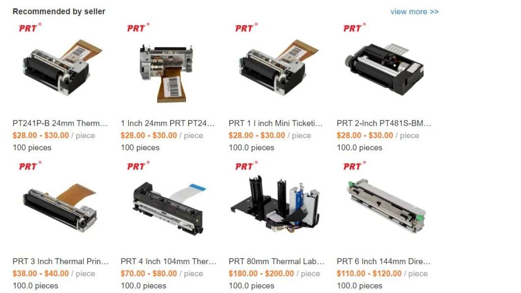 PRT New Products 3 Inch 80MM High Speed Thermal Dot Line Printing Printer Mechanism Head with Auto-cutter PRT PT72R