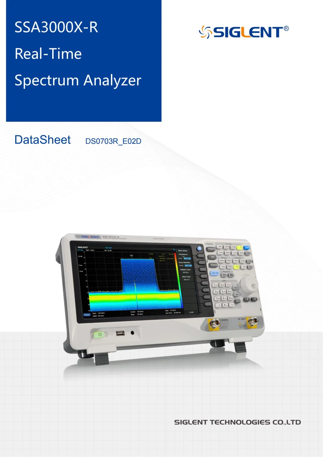 Siglent Ssa3000X-R RF Measuring Instruments Real-Time Spectrum Analyzers