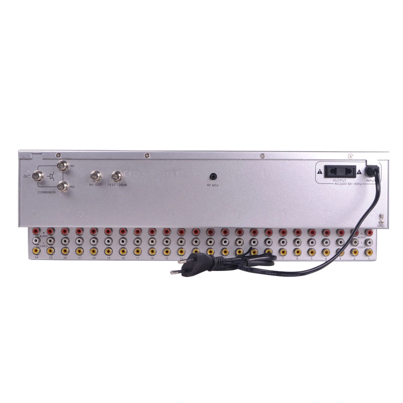 24 Ways Fixed Channel CATV RF Analog Modulator Built-in Combiner for Hfc Network