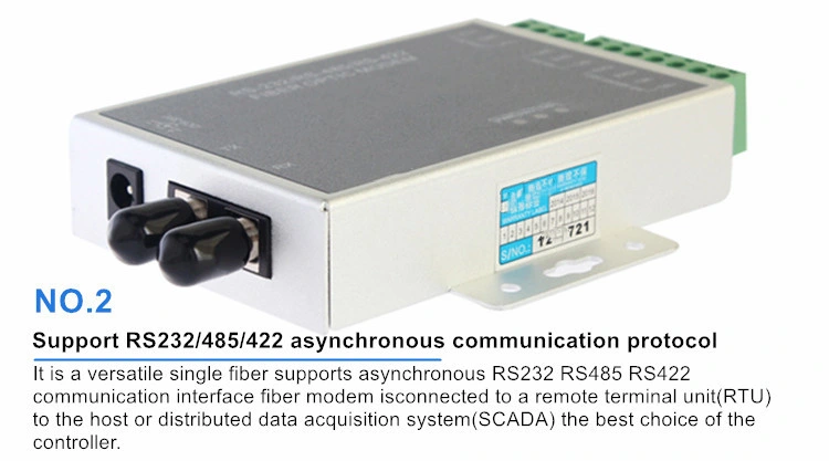 Single-Fiber Fiber Optic Modem, Fiber Optic Modulator, RS232/485 Fiber Optic Moden Modulator