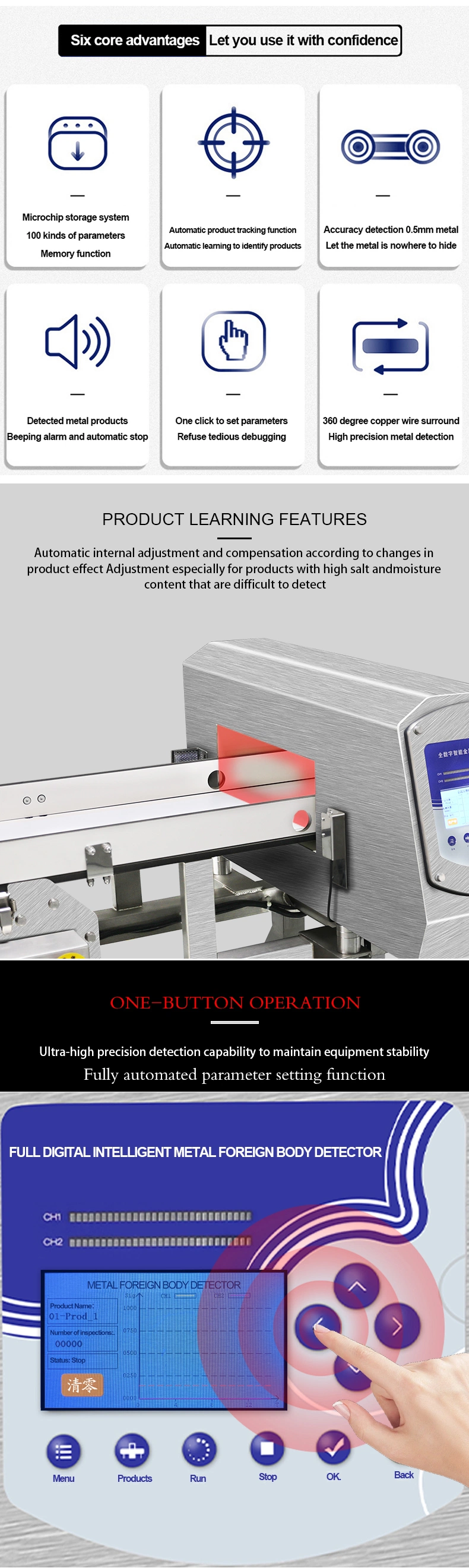 High Sensitivity Suppression of Product Effects Food Security Metal Detector