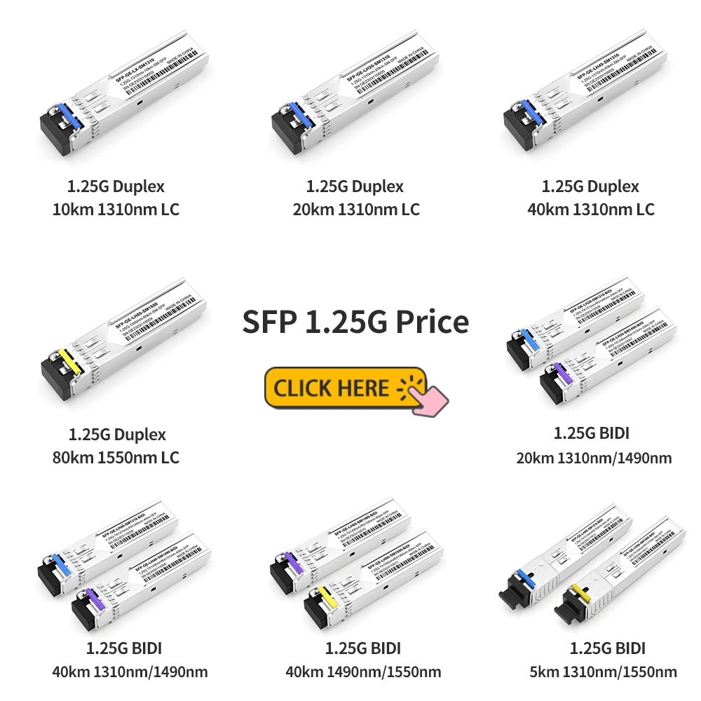 OEM Factory for Russia Market SFP+10g 120km SFP Bidi Fiber Optic Transceiver Module LC Port 1270/1330nm Singlemode SFP Module 10g Cisco Huawei Compatible