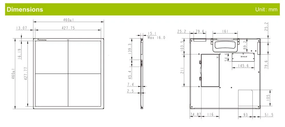 Manufacturer Sale Price Smart Wireless Cassettle Size X Ray Flat Panel Detector