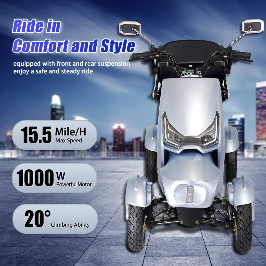 1000W Four Wheel for Handicapped Electric Mobility Scooter