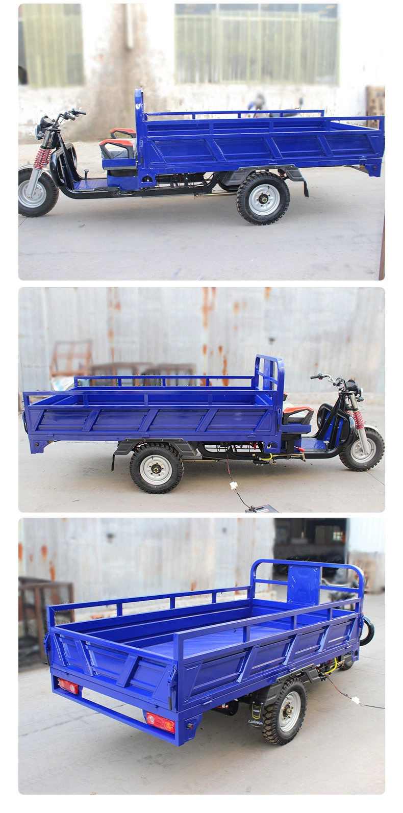 Engine China Construction Farm Adult Loader Wholesale Heavy Drum Brake Hand Drive China Passenger Vehicle Transport 2200W Three-Wheel Cargo Electric Tricycle