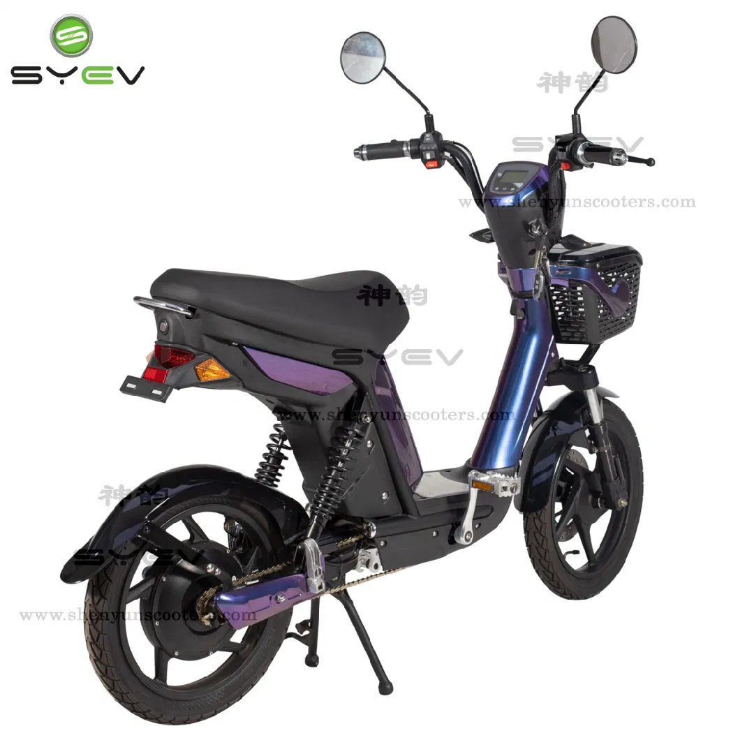 High Performance 350W Low Speed Electric Bike High Quality with 48V Portable Battery Electric Scooter Motorcycle E-Bike E-Scooter Lxqs-2 with Basket