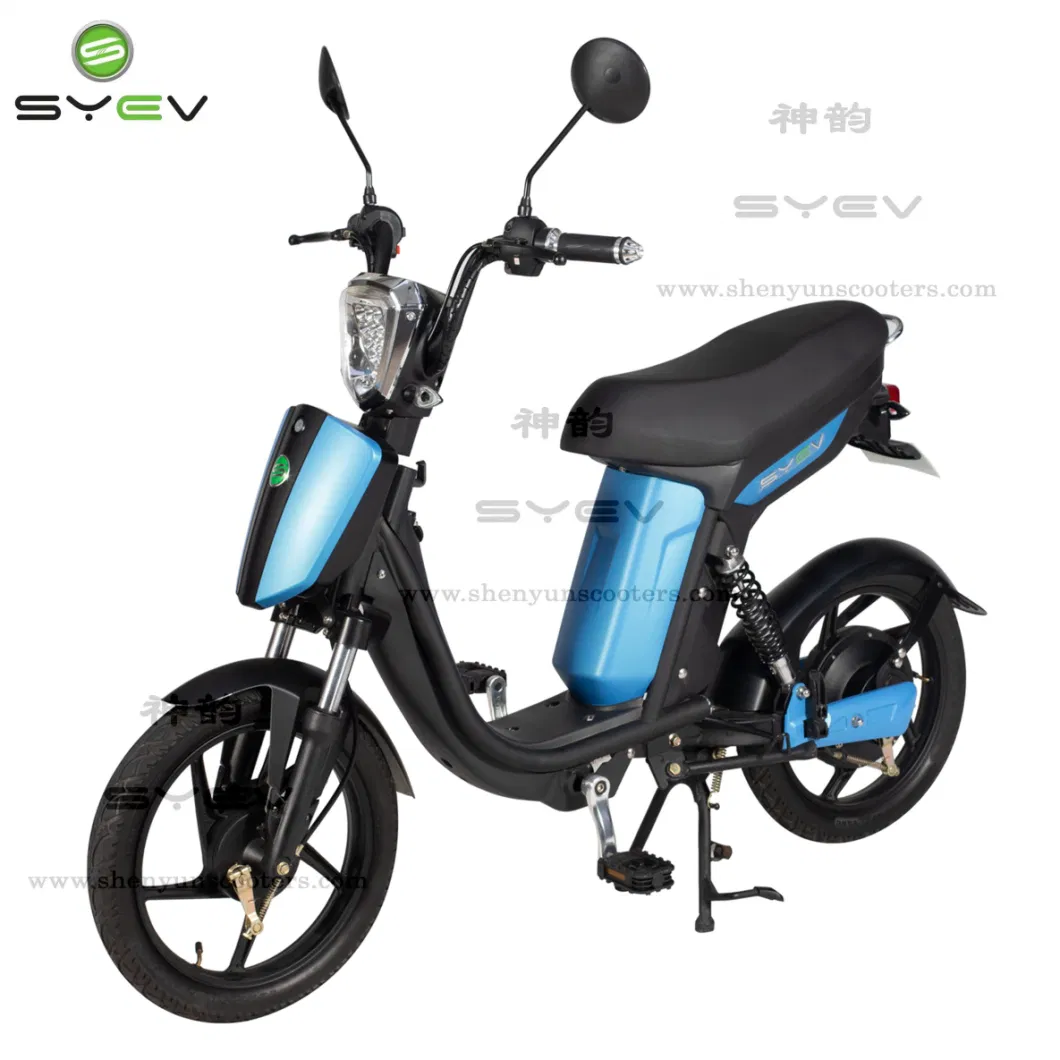 Syev High Performance Low Speed Light Weight Electric Bike 350W/500W BLDC Motor Electric Scooter with Pedals for Commuting with 48V Rechargeable Battery