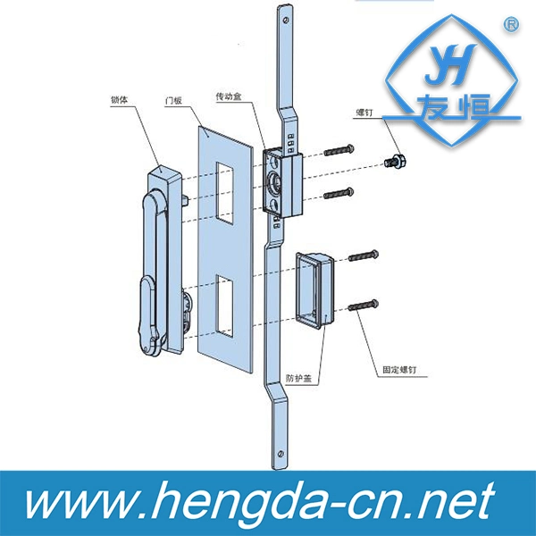 Metal Rod Control Electric Panel Door Lock (YH9492)