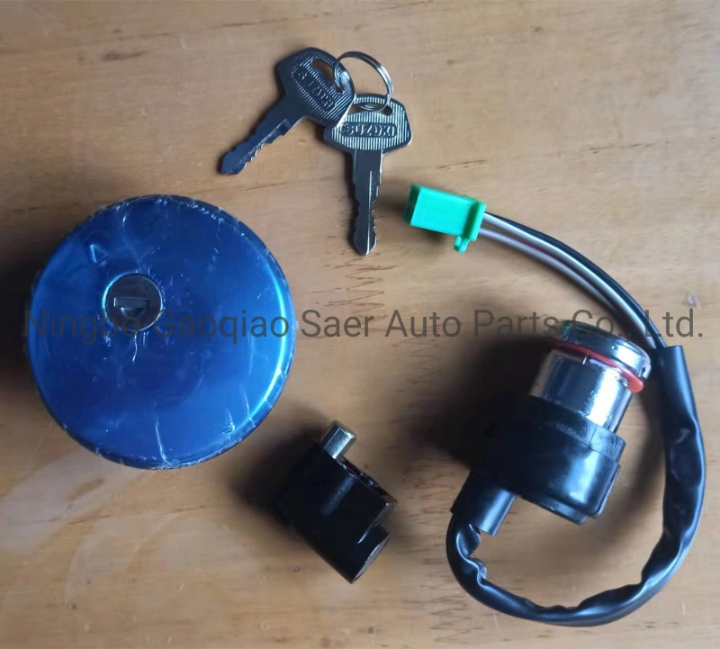 Motorcycle Universal Key Power Supply Lock Cylinder Set Lock Xrm110 Ignition Switch Electric Door Lock Second Lock 4 Wire