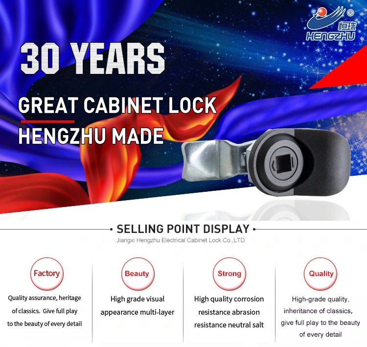 Ms711-2 Zinc Alloy Black Plastic Handle Cam Lock